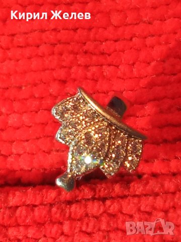 СКЪПОЦЕННА СРЕБЪРНА АРТ ОБЕЦА СРЕБРО 925 с БЯЛА ПОЗЛАТА и ИСКРЯЩИ ФАСЕТИРАНИ ЦИРКОНИ 38233, снимка 2 - Обеци - 40940734