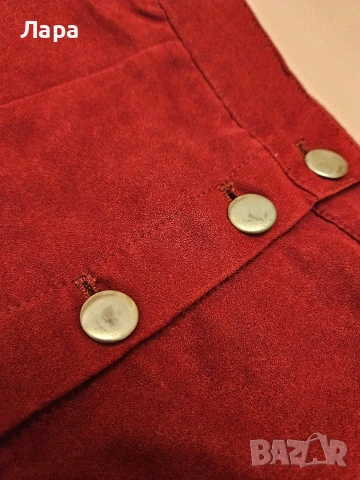 Къса велурена пола с копчета H&M, снимка 2 - Поли - 53804194