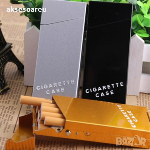 Алуминиева кутия за дамски тънки цигари табакера слим тънка дълга Case slim табакери украса супер сл, снимка 9 - Табакери - 39363748