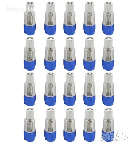 Powercon Connector Пауъркон конектор 3 пинов сив и син 3 PIN AC, снимка 4 - Други - 44300593