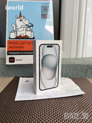 ⚠️НЕРАЗПЕЧАТАН❗️НОВ❗️24М ГАР! 📛 iPhone 15 Black 128гб 