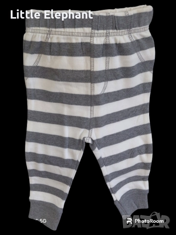 Джогерче за момченце на 6-9 месеца,широко бяло и сиво райе,Англия/ново