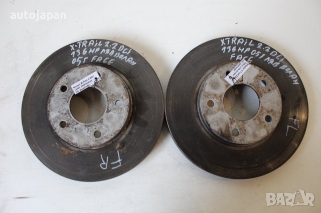 Предни спирачни дискове Нисан х-трейл 2.2дци 136кс фейслифт 05г Nissan x-trail 2.2dci 136hp facelift