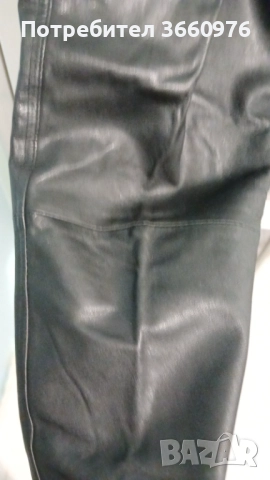 Мъжки черен панталон от естествена кожа, снимка 8 - Панталони - 52298458
