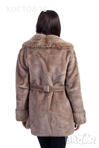 Зимно дамско пухено палто 4254 три цвята, снимка 6 - Якета - 52500729