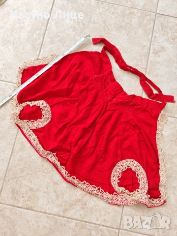 Комплект Старинни Детски Елече и Престилка от Народна Носия , снимка 4 - Антикварни и старинни предмети - 51592444