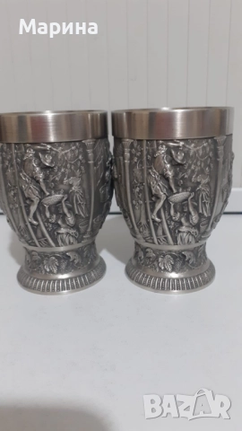 Комплект за вино от калай Antik*Vintage #114, снимка 15 - Антикварни и старинни предмети - 52419973