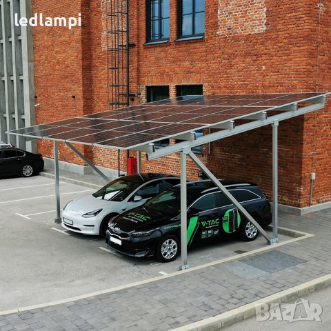 Соларен Навес Сет – Конструкция + 20 kWh Батерия + 8 kW Инвертор + 15 бр. Панели
