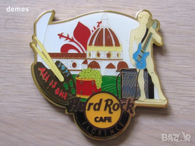 Оригинален метален магнит Hard Rock Cafe Флоренция,Италия, снимка 2 - Колекции - 41729336