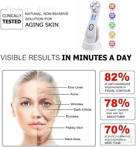 Нов масажор за лице Подмладяване на кожата Здраве Красота LED светлинна терапия , снимка 6 - Други - 36283561