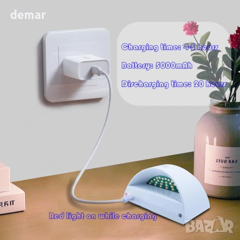 2 бр. безжични акумулаторни LED стенни лампи с осветление нагоре и надолу, дистанционно, снимка 6 - Лед осветление - 53051774