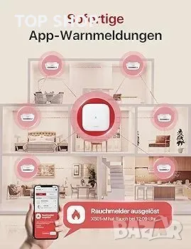 Интелигентен детектор за дим X-Sense XS01-M с базова станция SBS50,, снимка 2 - Друга електроника - 48794492