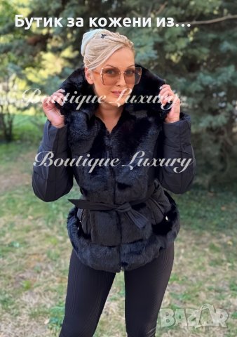 Нов модел топло черно или бежово зимно палто с големи пухове и топла качулка, снимка 4 - Якета - 42417523