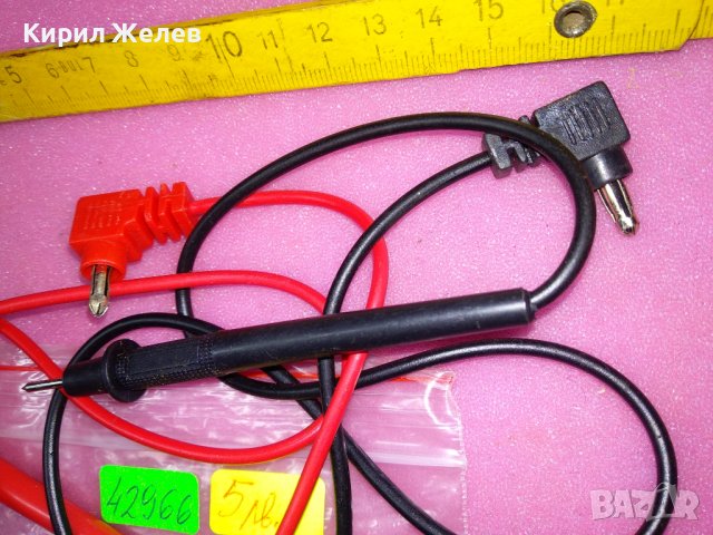 СТАРИ КАБЕЛИ за Ел. УРЕД АМПЕРМЕТЪР ВОЛТМЕТЪР ИНСТРУМЕНТ 42966, снимка 4 - Антикварни и старинни предмети - 44147406