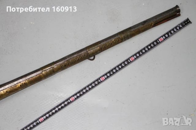 Автентичен оригинален балкански Джефердар . Кремъчна пушка ., снимка 3 - Антикварни и старинни предмети - 51423254