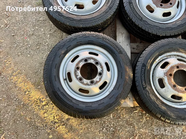 6бр.Джанти 16" 6x170+НОВИ ЗИМНИ ГУМИ Uniroyal 195/75/16C за бус ДВОЙНИ  ГУМИ Iveco Daily(2000-2026), снимка 9 - Гуми и джанти - 56210806