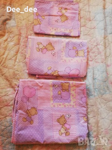 Спални комплекти/бельо с мечета, облачета и цветя за кошара 60х120 , снимка 9 - Спално бельо и завивки - 49966245