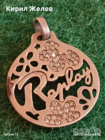 Сребърна висулка моден аксесоар от марката Replay с инкрустирани кристали 45725, снимка 4 - Колиета, медальони, синджири - 52933295