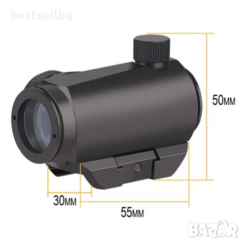 Малък тактически мерник бързомер 1х20 бързо закрепване пистолет пушка, снимка 4 - Оборудване и аксесоари за оръжия - 35888258