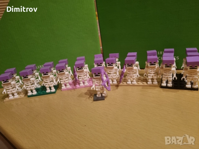 Lego Minecraft скелет минифигура -25бр