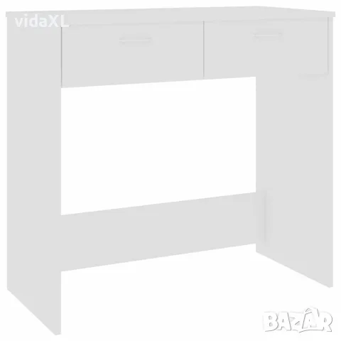 vidaXL Бюро, бяло, 80x40x75 см, инженерно дърво, снимка 1 - Бюра - 56147779