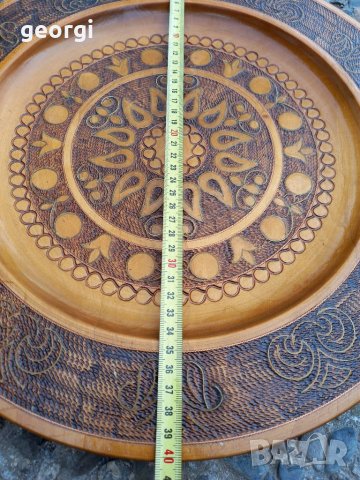 Голяма дървена чиния за стена дърворезба    18/2, снимка 6 - Декорация за дома - 39719235
