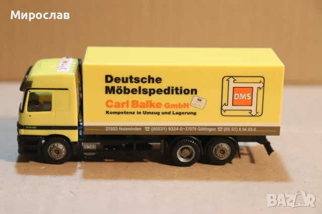 HERPA H0 1/87 MERCEDES BENZ ACTROS КАМИОН МОДЕЛ КОЛИЧКА