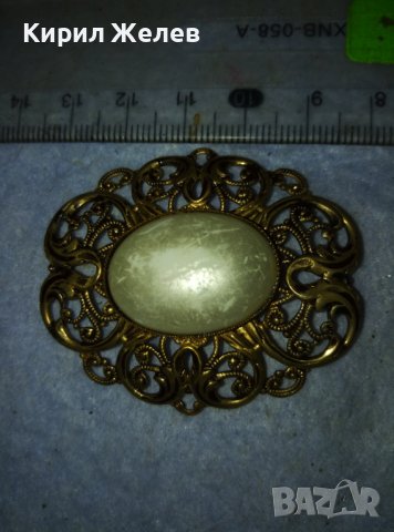 СТАРА БРОНЗОВА АЖУРНА МАЙСТОРСКА ИЗРАБОТКА РЕТРО АПЛИКАЦИЯ НАКИТ БИЖУ УКРАШЕНИЕ 38891, снимка 9 - Антикварни и старинни предмети - 42088621