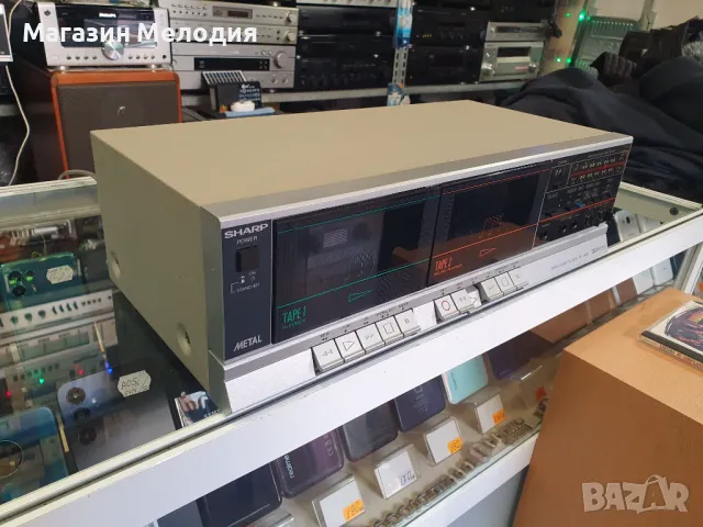 Касетен дек SHARP RT-W600 В отлично техническо и визуално състояние., снимка 7 - Декове - 48102241