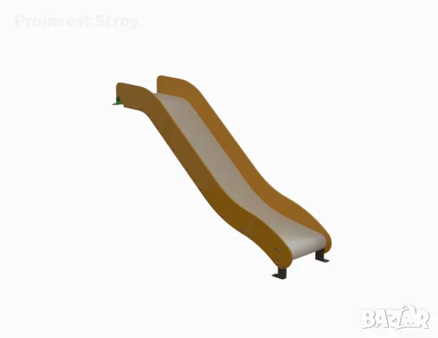 Улей прав неръждаем за детски пързалки и съоръжения АС0030 205*45 см., H 1.00 м. 