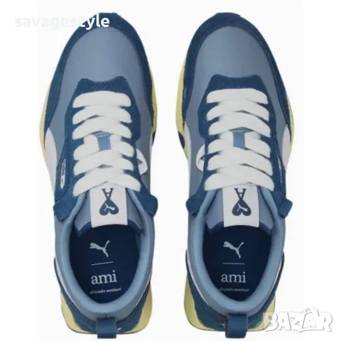 Маратонки PUMA x Ami Alexandre Mattiussi Rider Fv Shoes Blue, снимка 4 - Маратонки - 47372622