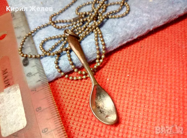 РЕТРО СРЕБРИСТО КОЛИЕ с АРТ ВИСУЛКА ПОСРЕБРЕНА МЕДНА ЛЪЖИЧКА 47434, снимка 2 - Колиета, медальони, синджири - 47336432