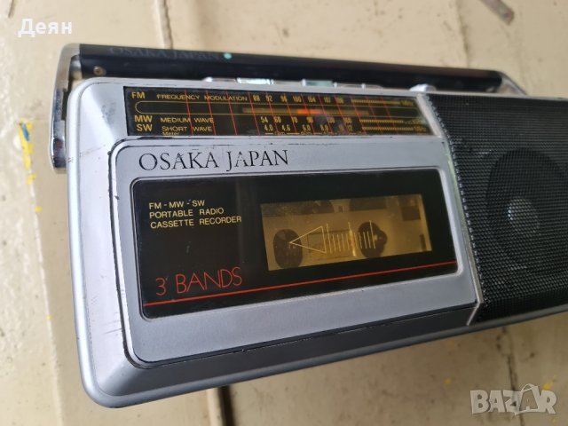 Ретро радио касетофон Osaka Japan, снимка 5 - Радиокасетофони, транзистори - 44357908