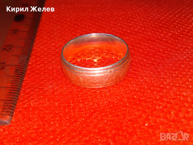 ЕЛЕГАНТЕН СРЕБЪРЕН ПРЪСТЕН ТИП ХАЛКА СРЕБРО 925 ПРОБА ВИНТИДЖ АРТ МОДЕЛ 43752, снимка 11 - Пръстени - 44610375