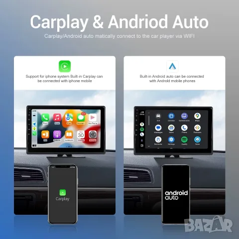 10.1" Монитор Android DVR 6 Камери за камион, тир, комбайн, бус, CarPlay, Android Auto, мултимедия, снимка 2 - Аксесоари и консумативи - 56057136