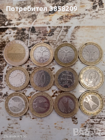 Евро монети от 2000г до 2024
