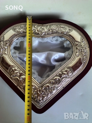 Страхотна Голяма Кутия Със Посребряване Сърце, снимка 7 - Антикварни и старинни предмети - 52787212
