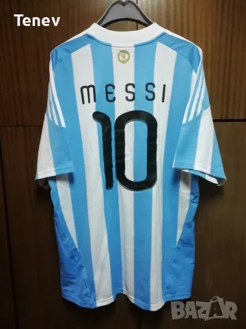 Argentina Lionel Messi Adidas оригинална тениска фланелка Аржентина Меси 2XL 