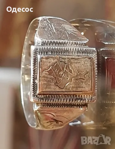 Много рядък  пръстен,сребро и злато,Вермахт,Германия,Крим, снимка 8 - Антикварни и старинни предмети - 48253776