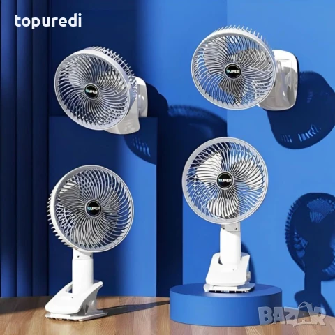 Мощен мини вентилатор с многофунционална стойка, снимка 4 - Вентилатори - 51028678