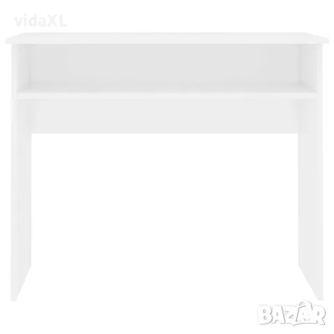 vidaXL Бюро, бяло, 90x50x74 см, инженерно дърво, снимка 4 - Бюра - 56147699