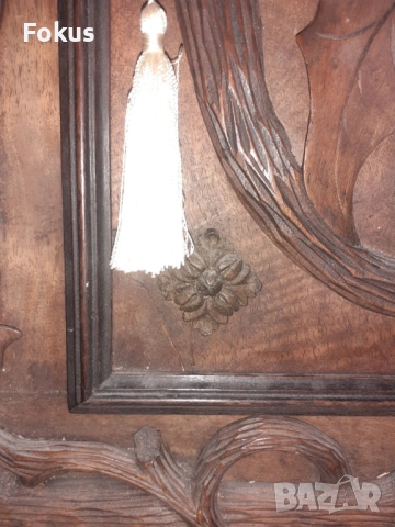 Стар рядък антикварен дървен шкаф за ключове Black Forest, снимка 5 - Антикварни и старинни предмети - 53273138