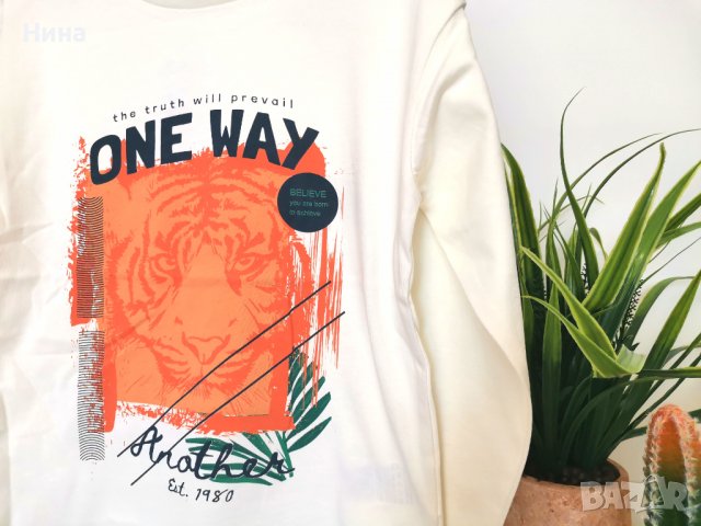 Cikoby с тигър в екрю, снимка 2 - Детски Блузи и туники - 39525329