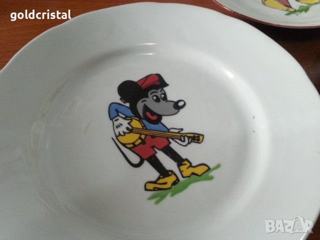 Стар български порцелан детски комплект за хранене , снимка 3 - Антикварни и старинни предмети - 41618318