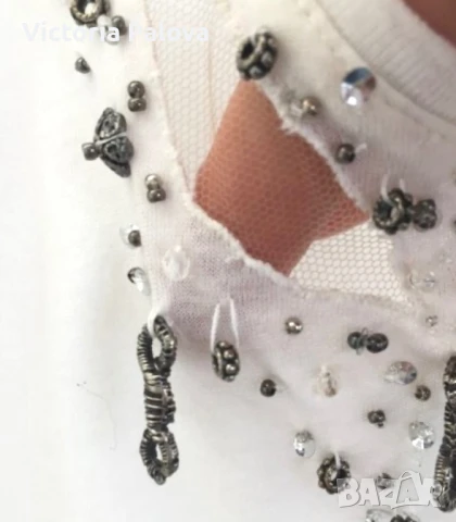 Модна къща KATHY HEYNDELS PRÊT-À-PORTER красива блуза, снимка 12 - Корсети, бюстиета, топове - 51234112