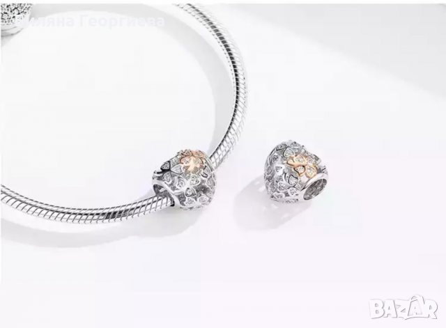 Талисман за гривна Пандора Clover сребро s925 модел 013, снимка 3 - Гривни - 34479312