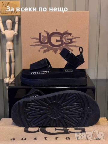 UGG Дамски Черни Сандали ЮДЖИДЖИ Код E726, снимка 3 - Сандали - 51227501