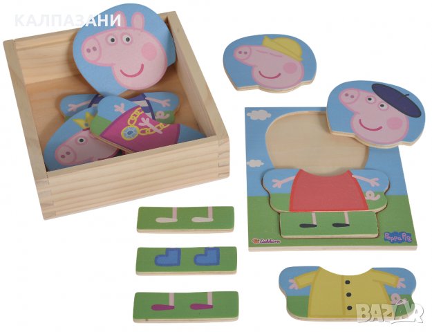 Дървен пъзел за преобличане Eichhorn - Peppa Pig, снимка 2 - Игри и пъзели - 35999391