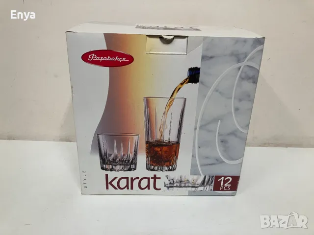 Комплект от 12 чаши - 6 чаши за аперитив и 6 чаши за безалкохолно - НОВИ !, снимка 2 - Чаши - 49545573