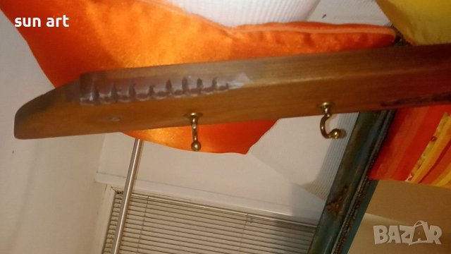 старинна закачалка с автентична българска дърворезба, снимка 7 - Антикварни и старинни предмети - 41067347